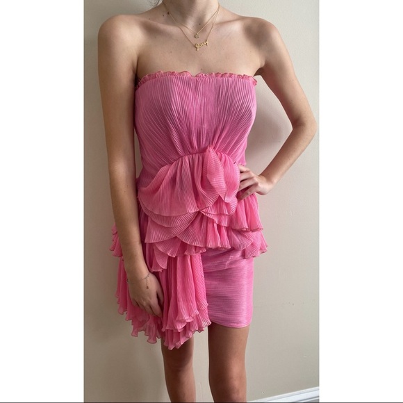 Jovani Pink Mini Dres - Picture 2 of 3